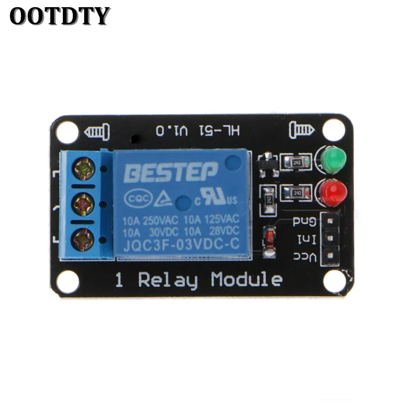 OOTDTY 1PCS 1 Channel 3V Relay Module 3.3V Low Level Shooting with Lamp