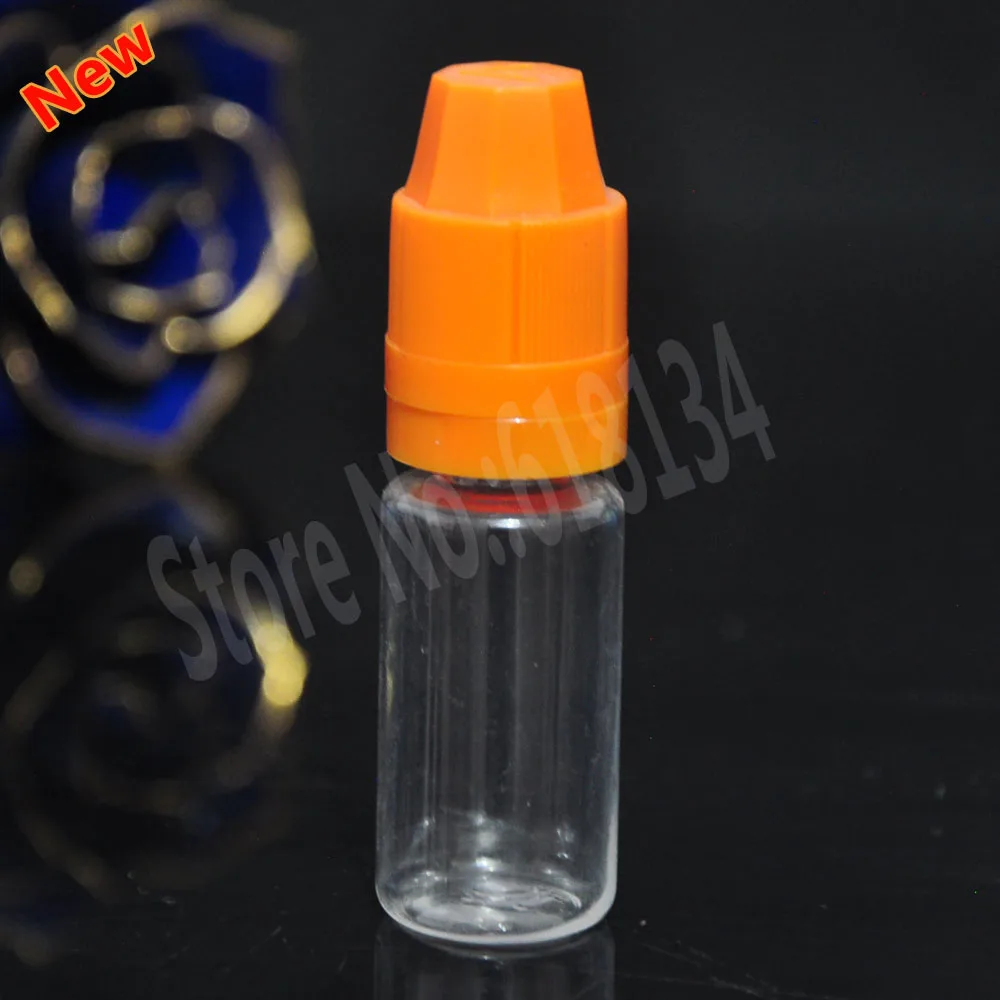 

New type Wholesale 5000pcs 10ml transparent PET dropper bottle with tamper proof cap