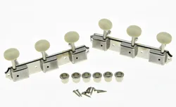 Dopro Chrome/Nickel Vintage 3 on a Plate 3x3 Guitar Tuning Keys Tuners for LP SG JR