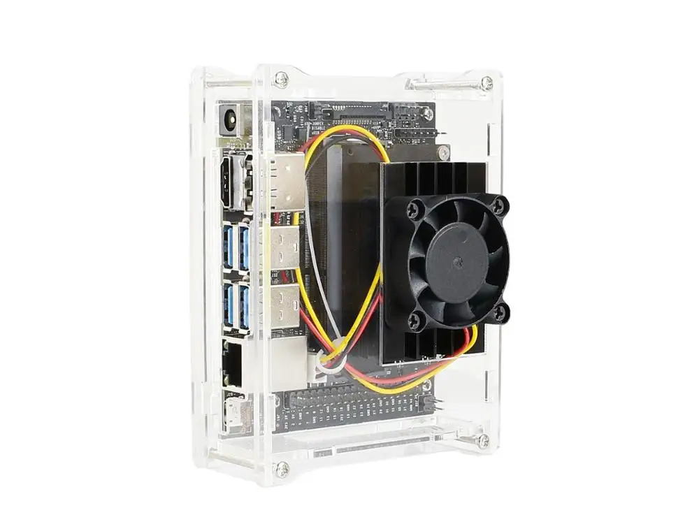 Waveshare Acrylic Clear Case with Dedicated Cooling Fan for NVIDIA Jetson Nano Developer Kit B01 4GB