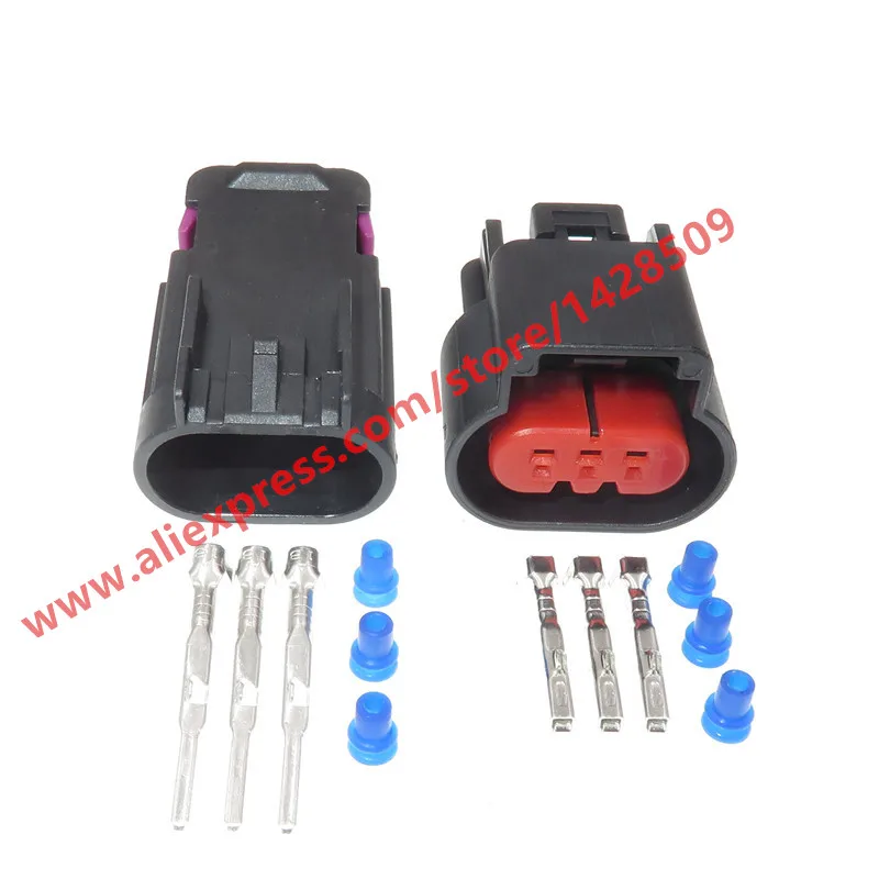 

20 Sets 3 Pin Auto Wiring Harness Oil Pump Plug Connector Waterproof Female Male Connectors 13519047 15326813