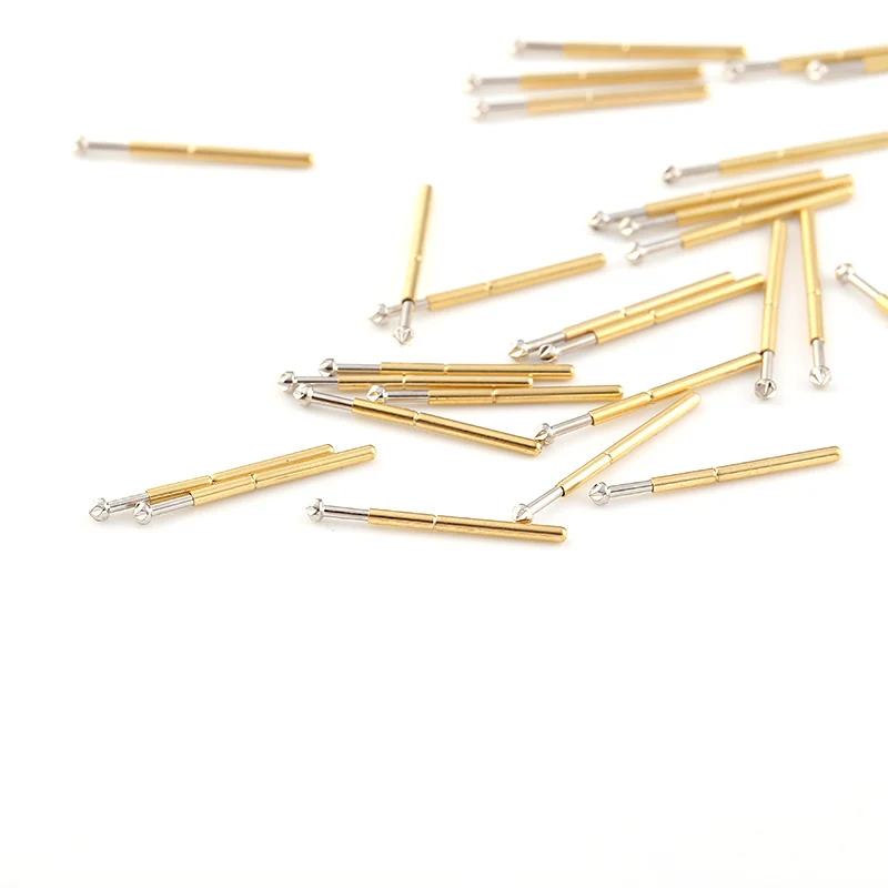 100PCS Spring Test Probe P75-LM3 Test Pin Copper Nickel Plated Spring Test Pin Head Dia 1.50mm P75-LM Pogo Pin 1.02mm