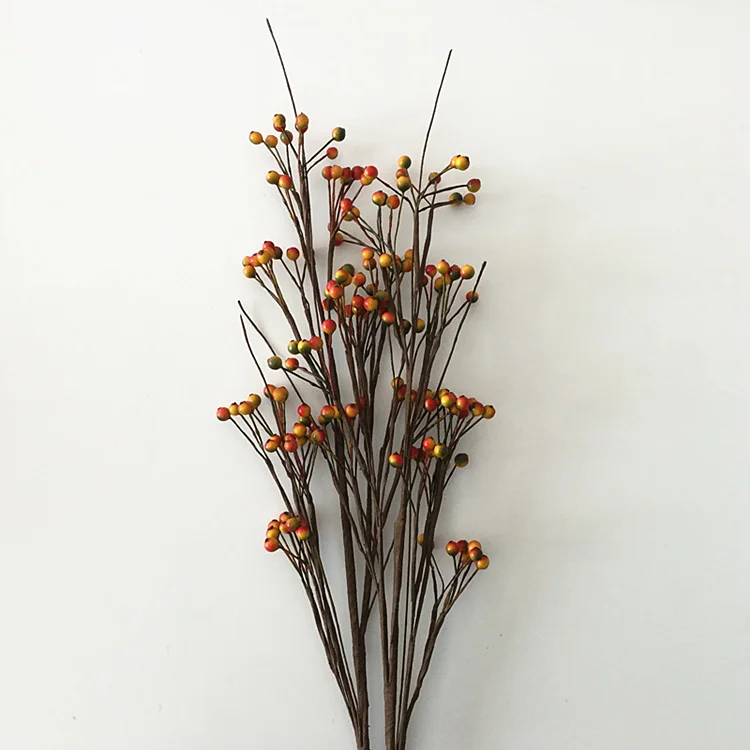 

4pcs/lot New Design Christmas Artificial Tree Branch Decoration Foam Multi Color Berry Branch for Home Decoration Free Shipping