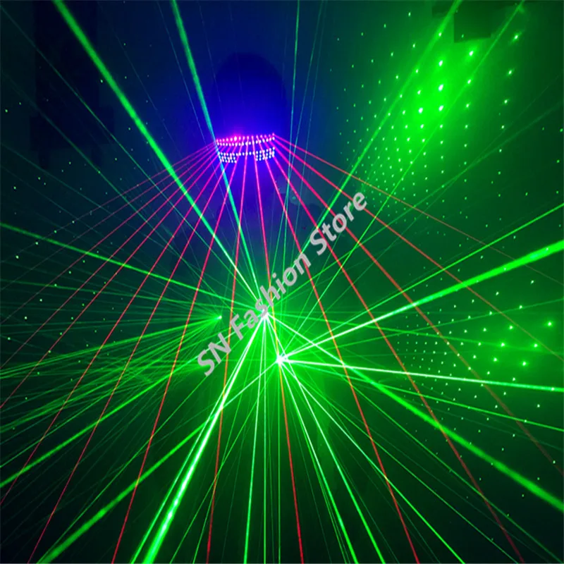 T826 Green color Laser Costumes/laser light clothing club bar party dance ballroom suit disco dj wears laser man satge show