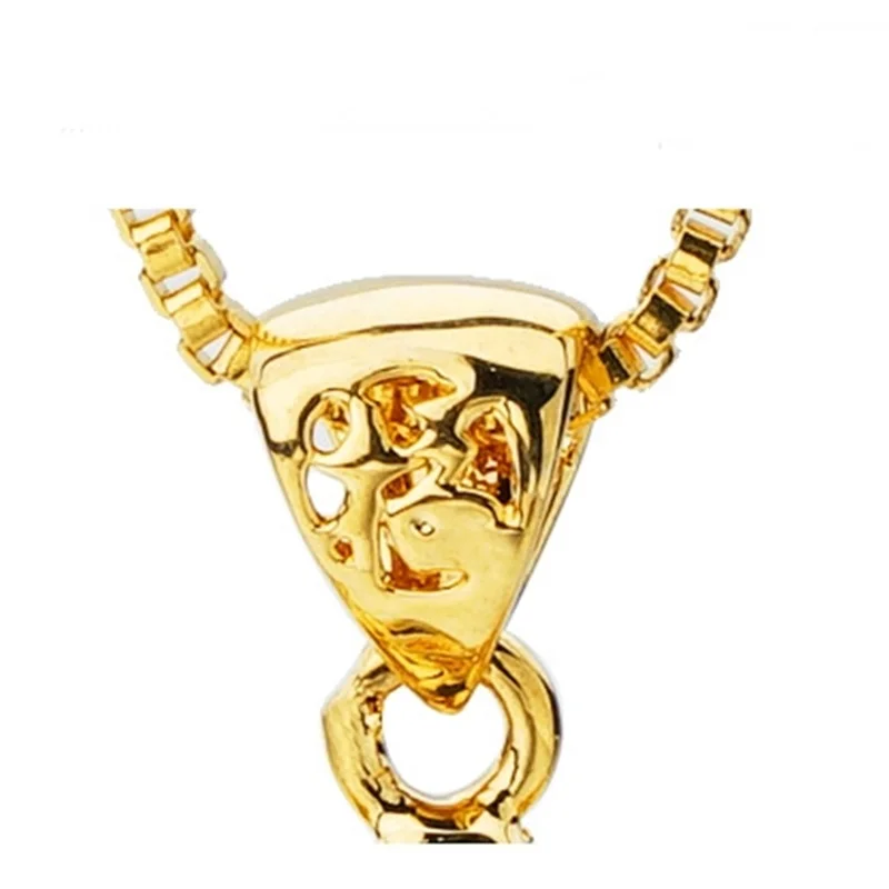 OMHXFC – pendentif avec breloque en or véritable 18kt pour femme et femme, pièce de monnaie carpe creuse, cadeau de fête d'anniversaire ou de mariage, vente en gros, mode européenne, unisexe, PN18