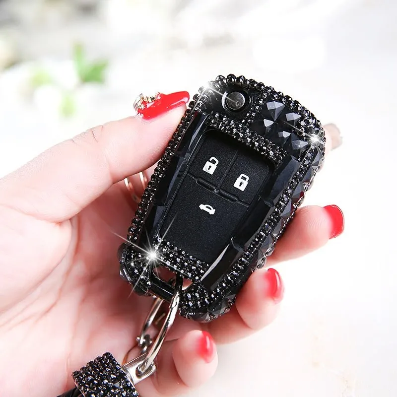 

Diamond Car Key Case Key Cover For Chevrolet Cruze Aveo TRAX Opel Astra Corsa Meriva Zafira Antara ASTRA J Mokka Insignia