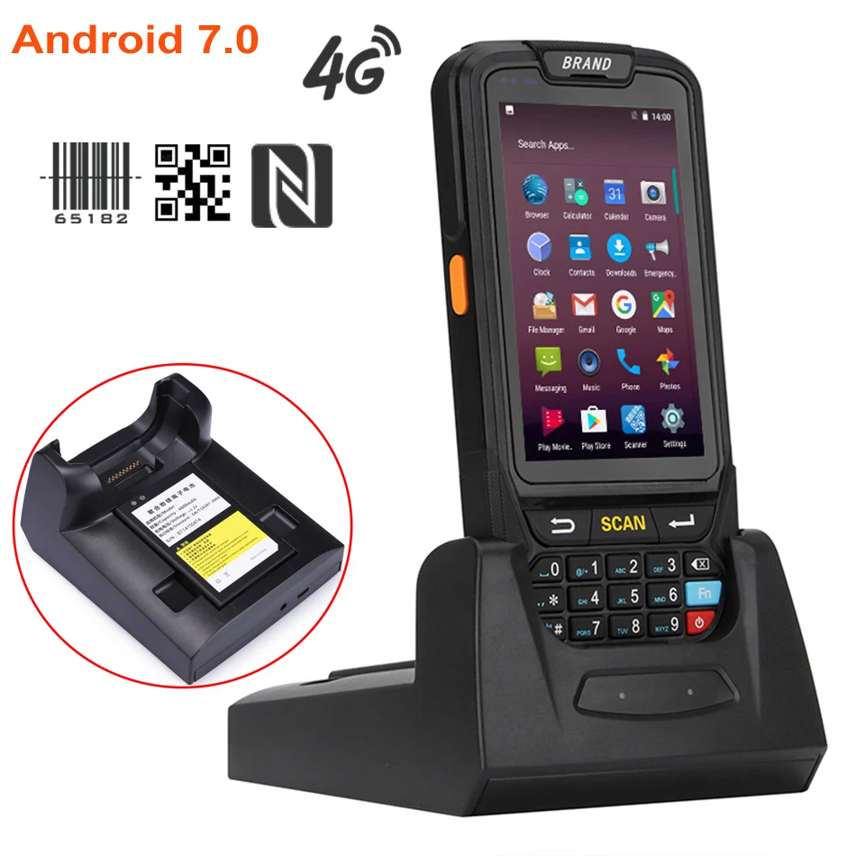 Imagem -02 - Coletor de Dados sem Fio Portátil do Leitor de Código de Barras Android Pda para o Inventário do Armazém 1d 2d qr 4g Lte