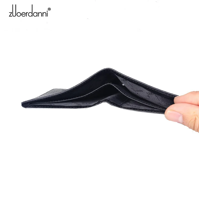 wallet men short Ultra-thin mini purse Retro leather female slim wallet high quality vertical fashion style A605