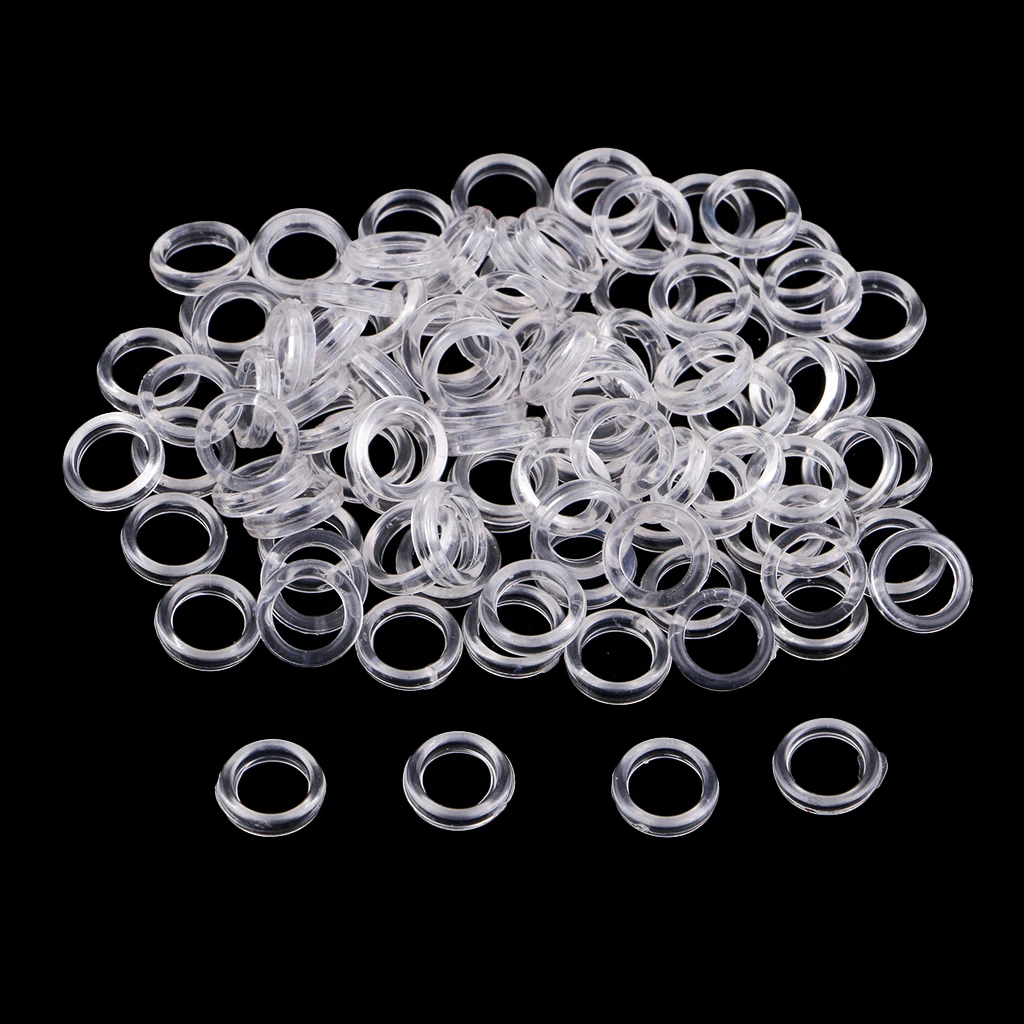 

200 Pieces Nylon Bra Strap Adjustment Adjuster Lingerie Slider O Ring Bikini Fasteners 6mm