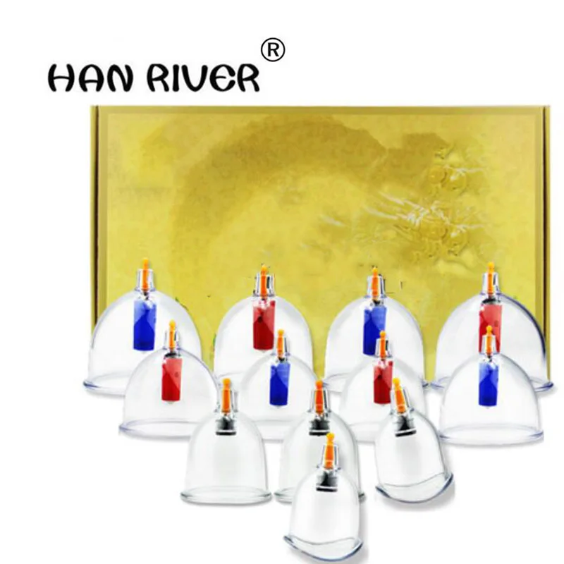 

HANRIVER Cupping apparatus household travel 12 cans type vacuum tank fire pot joints dredge meridian scrapping plate