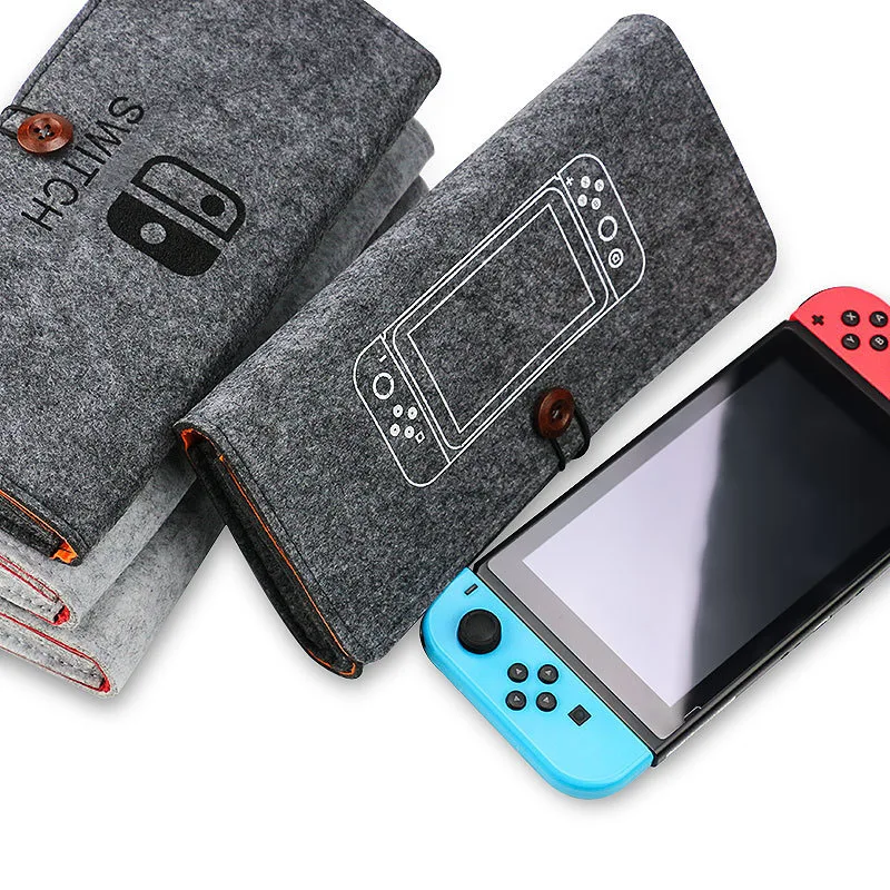 

For Nintend Switch Game Sytem Bag Suede Carry Bags Case Protective Felt Console Travel Storage Carry Handbag For Nintend switch