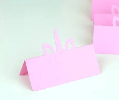 

custom color Unicorn Ears and Horn first Birthday Placecards wedding Seating Reception Escort baby shower place Cards