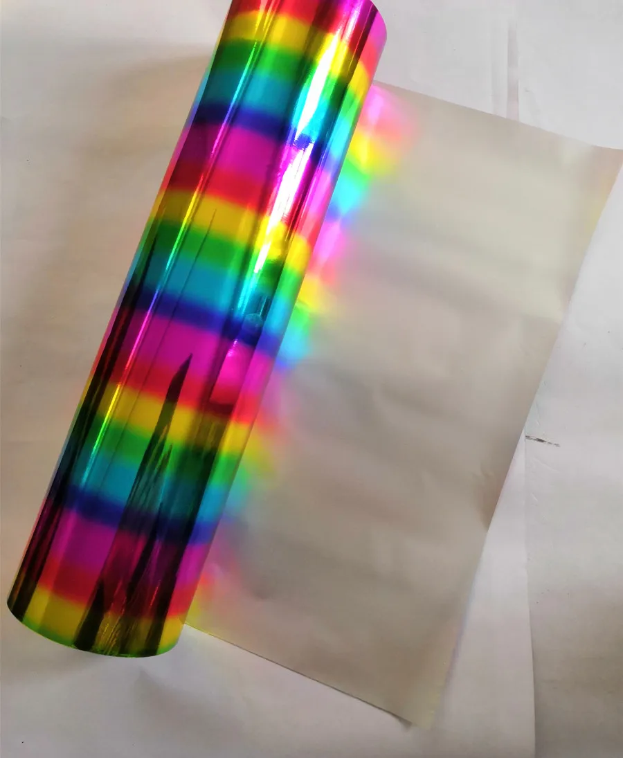 Hot stamping foil metallic multi color colorful hot press on paper card or plastic stamping foil heat stamping film