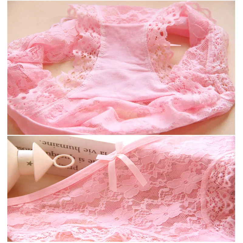 New 5pcs/lot Underwear Women Panties Lace Briefs Girls Sexy Lingeries Cueca Calcinhas Ropa Interior Femenina Shorts Underpants