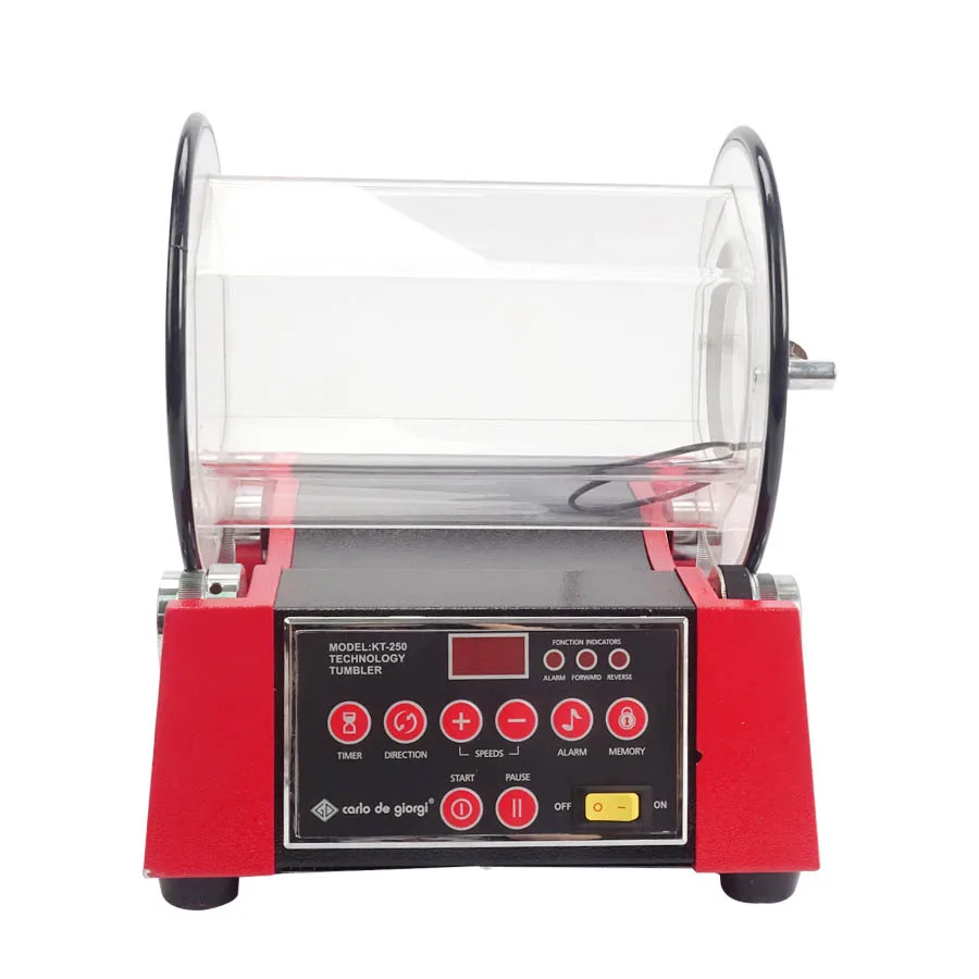 Jewelry Diamond Lapidary Polisher Jewelry Rotary Tumbler Variable Speed Time Tumbling 0-60 Minutes Digital Rotary Tumbler KT-250