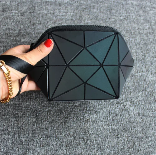 Geometric Semicircle Cosmetic Bag PU Leather Hot-Selling Women Brand New Pouch