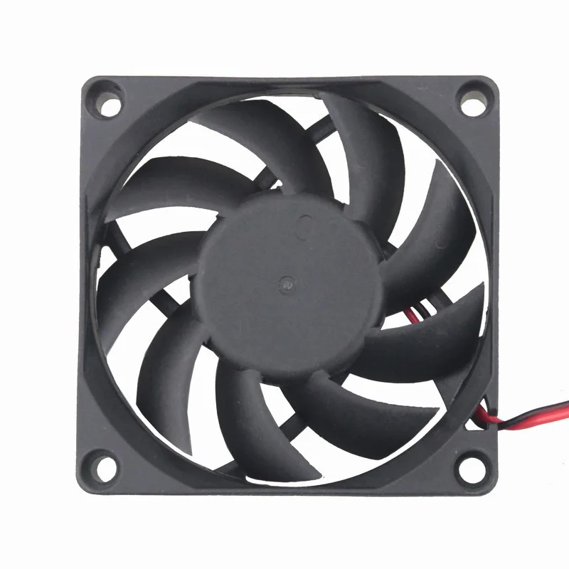 20 pieces Gdstime 70x70x15mm 5V 2 Wire 7cm CPU Burshless DC Cooling Fan 70mm x 15mm 7015 Black Case Radiator