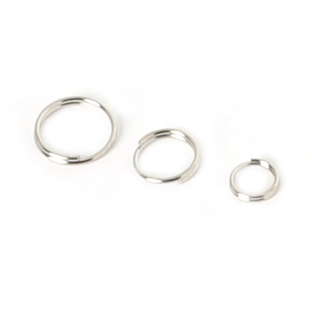 Iron Double Loops Open Jump Rings 6mm(800pcs) 8mm(400pcs) 10mm(300pcs) Dia. Jewelry Findings rhodium Colour for DIY FQA018