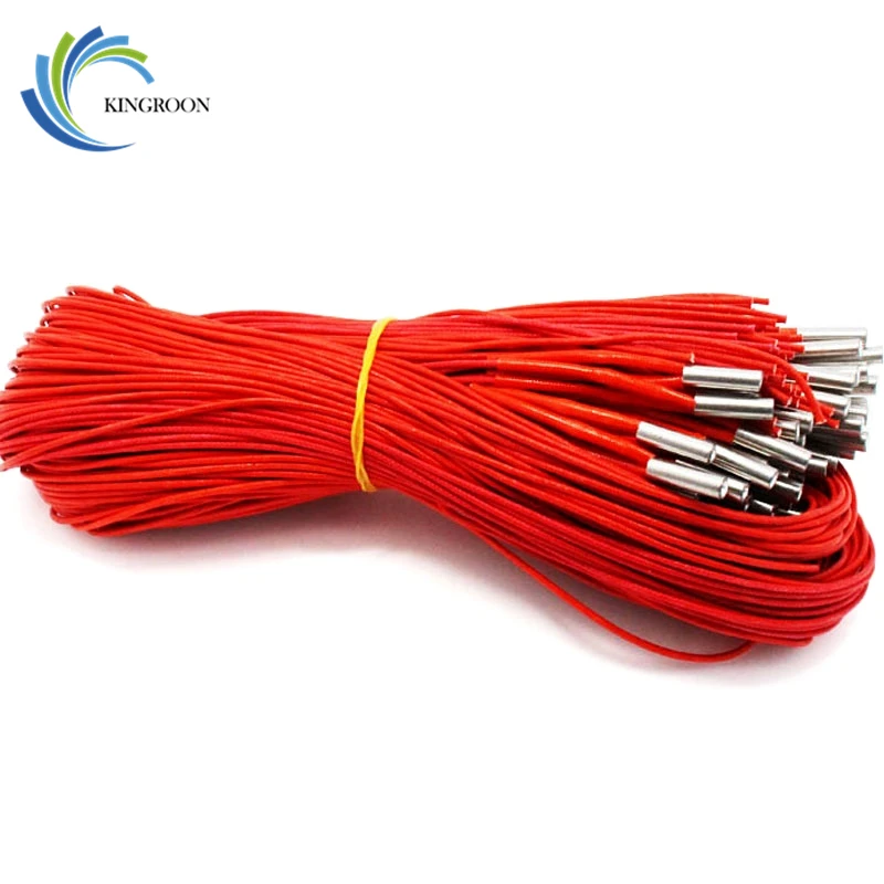 KINGROON 1PC 12V 40W Ceramic Cartridge Heater 6mm*20mm For Extruder 3D Printers Parts Heating Tube Heat 12V40W 1M Extrusion Part