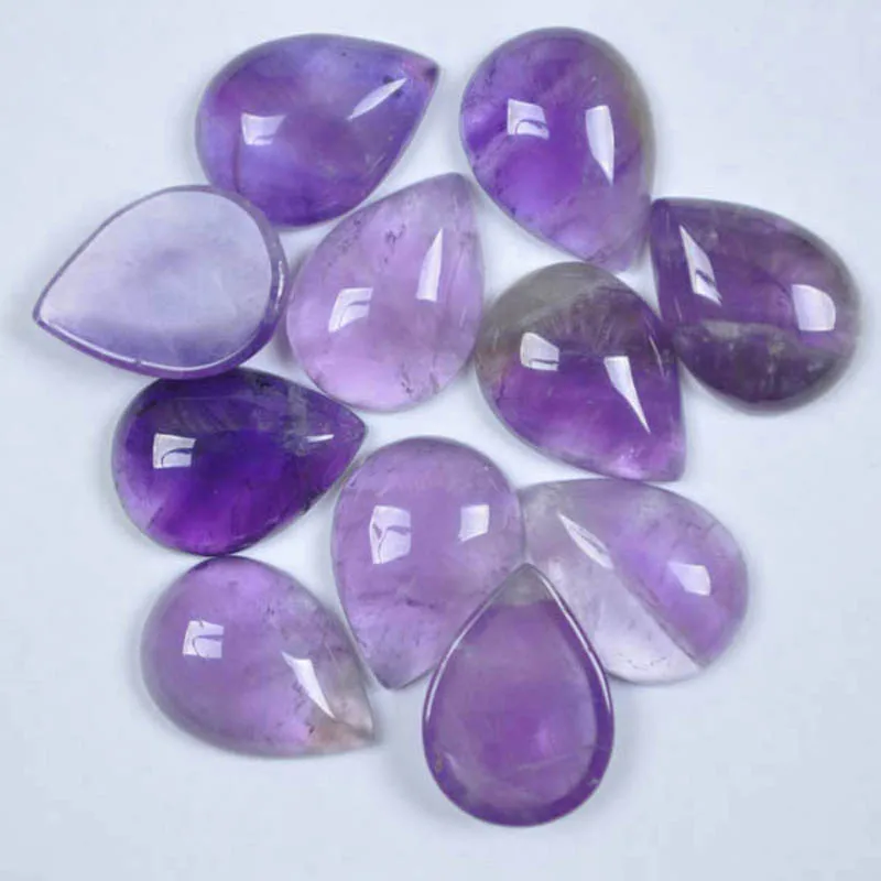 18x13MM Amethyst/Quartz/Sandstone/Green Aventurine/Tigereye/Opal/Turquoise Beads Teardrop CAB Jewelry Making (10 pcs/lot)