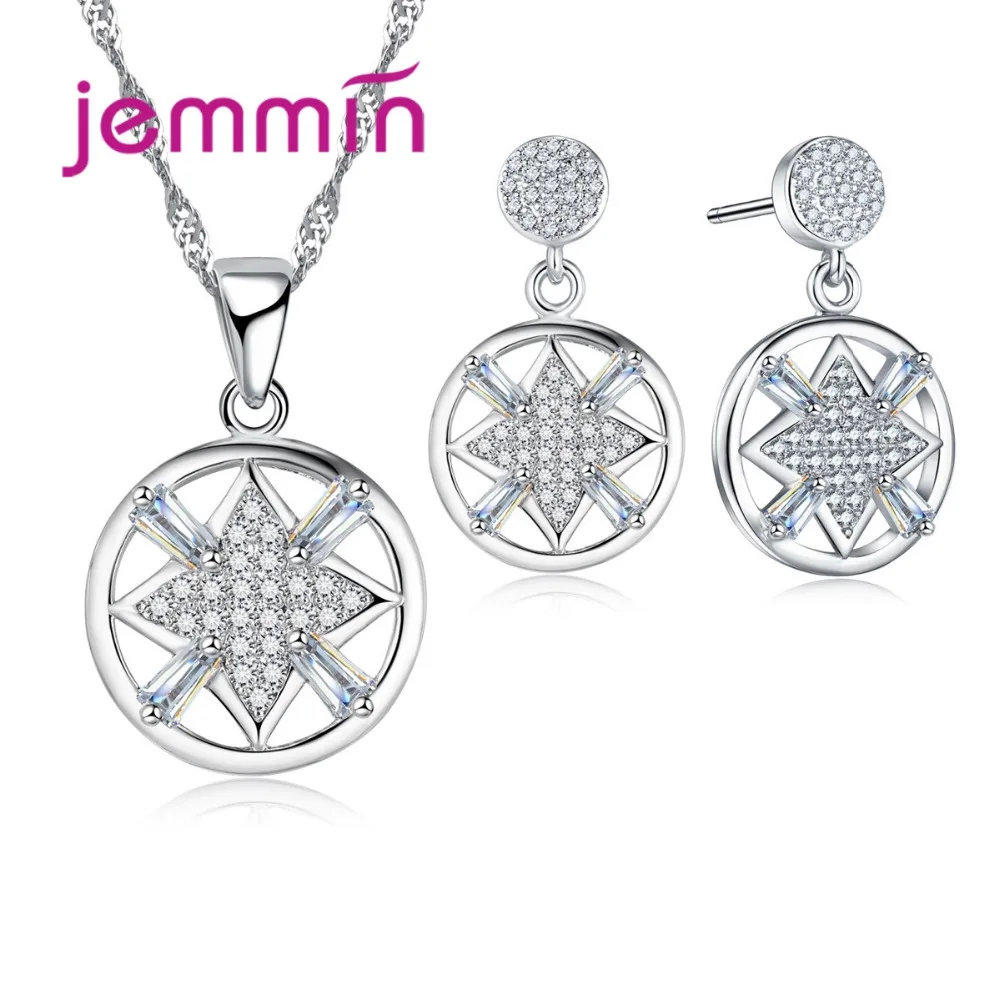 

Романтический Женский уникальный дизайн, свадебная бижутерия с круглым фианитом