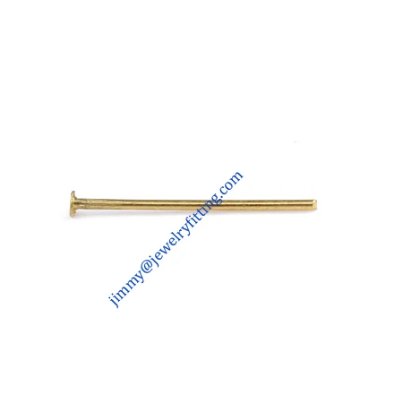 

Jewelry Making findings Raw brass metal Head Pins with flat end Scarf Pins jewellry findings 0.6*14mm shipping free