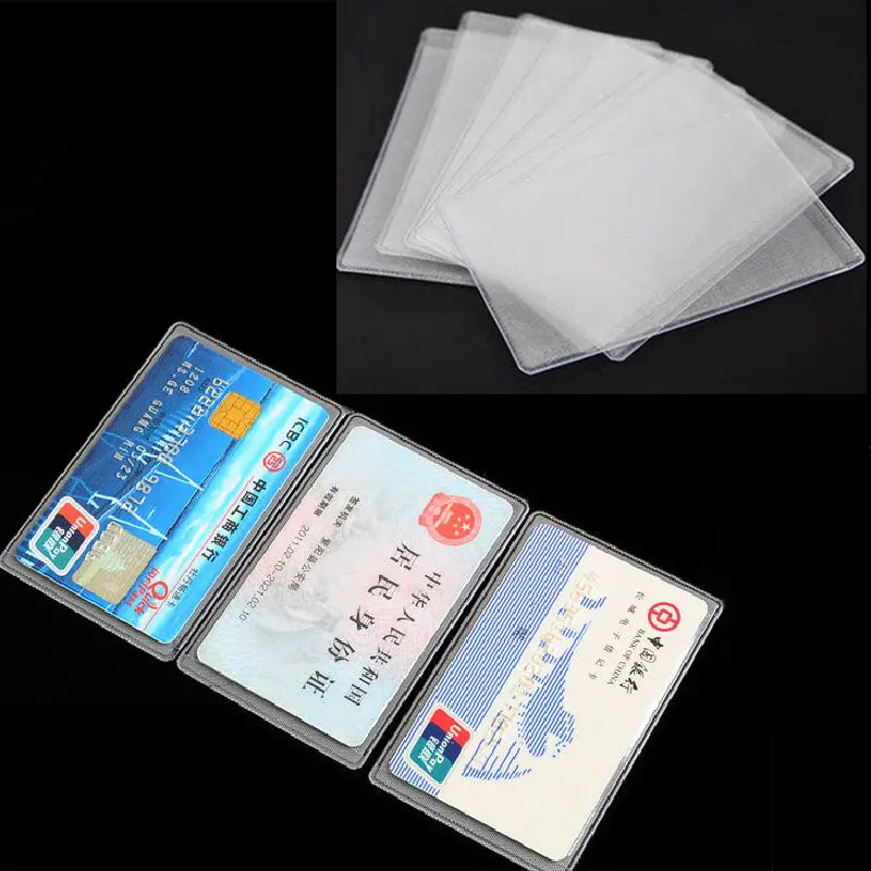 Dropshipping 10PCS/Lot  PVC Transparent Credit Card Holder Protect ID Card Business Cover Credit Protection Case Bank Package