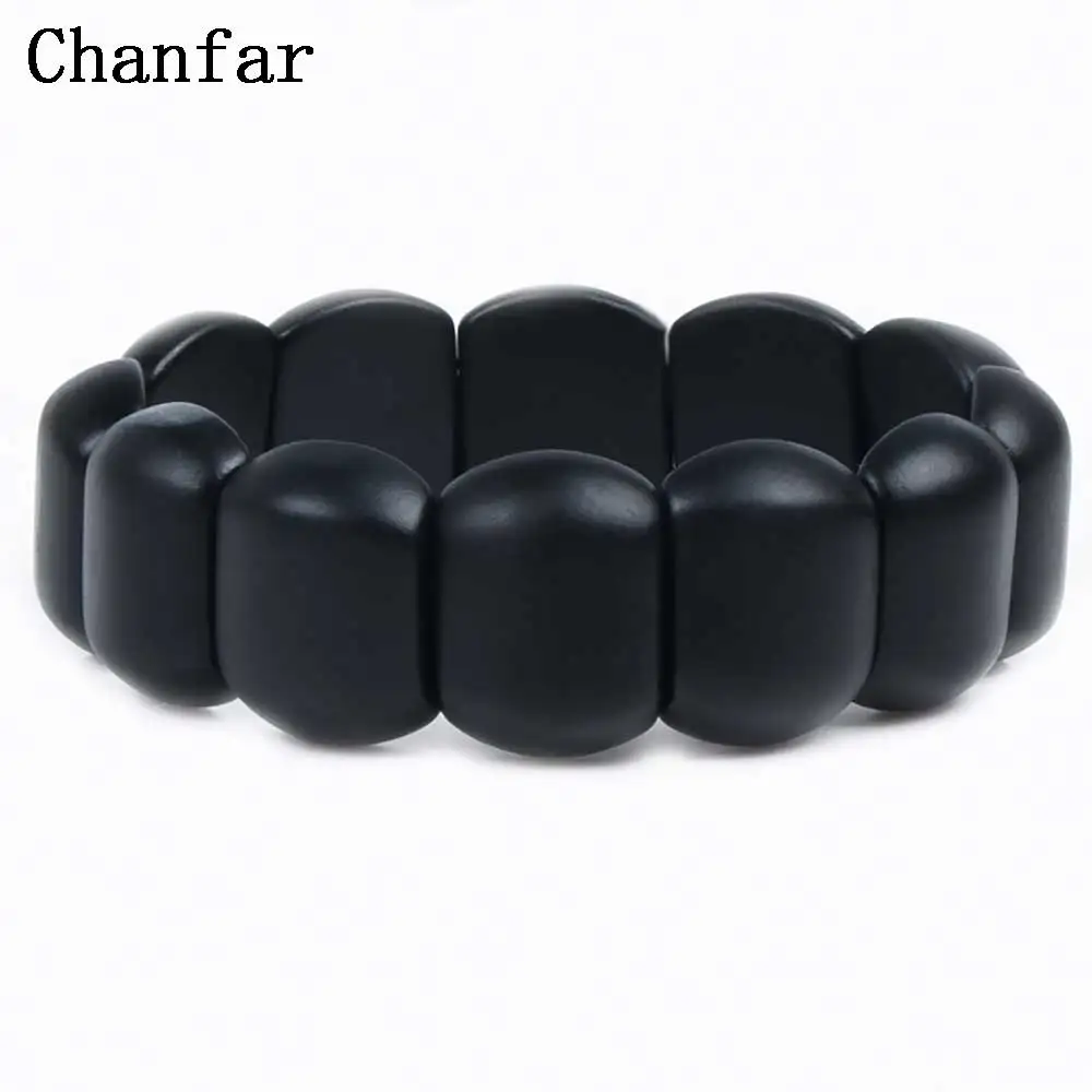 Natural High Quality Black Stone Bracelet For Men&Women Real Bianshi Health Care Massage Bracelet Benefits Weight Loss Bracelet