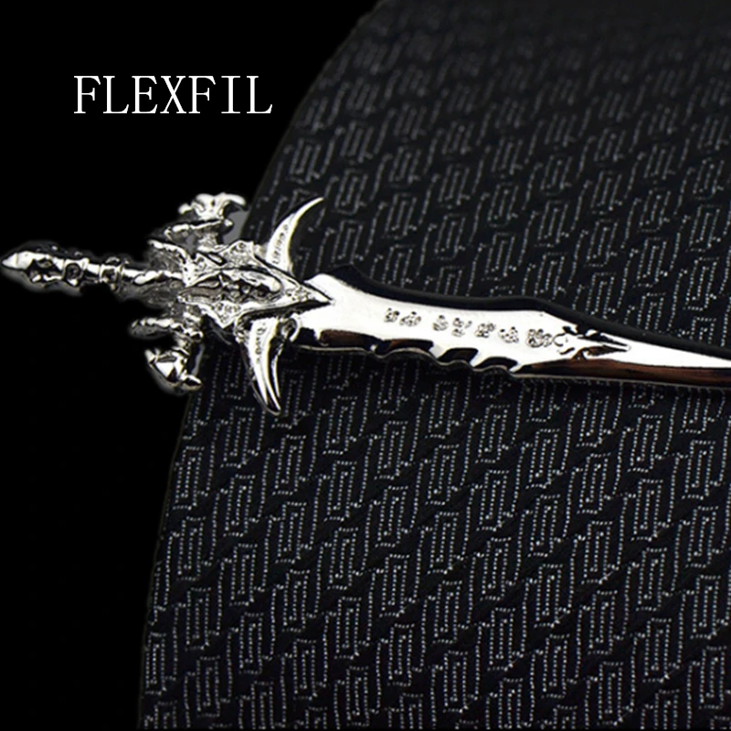 FLEXFIL tie clips necktie men's lovers' suit and tie clip fashion accessories wedding gift collar Sword new products 2019