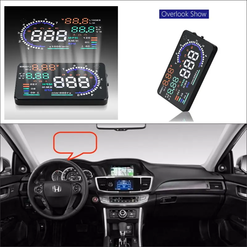 For Honda Accord/Inspire/Spirior Car HUD Head Up Display  Digital Projector Electronic