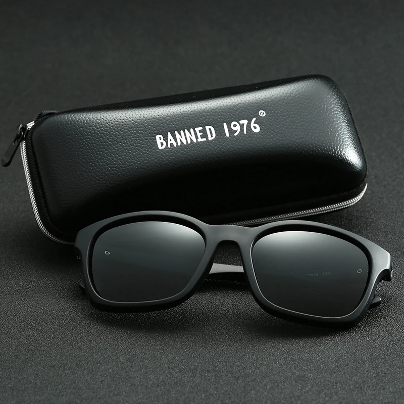 BANNED 1976 Fashion Men occhiali da sole polarizzati donna specchi da guida punti occhiali da vista neri opachi occhiali da sole maschili UV400