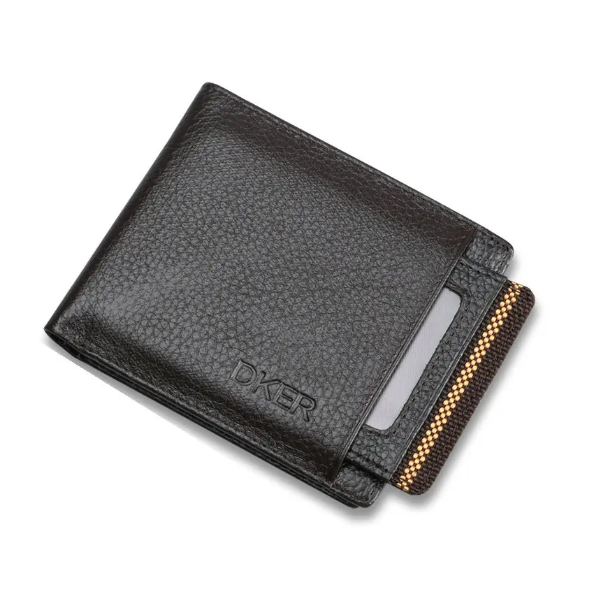

Men Wallets Brown Genuine Leather Wallet for Men with Card Holder Short Vertical Horizontal Male Purse