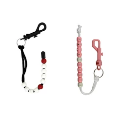 Plastic Golf Beads Stroke Shot Score Counter Keeper with Clip -Pink/White Golf Stroke Bead Score Counter