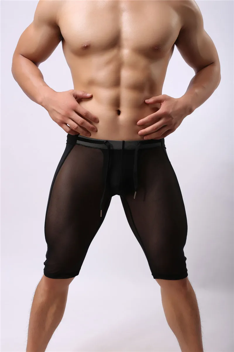 

New Brand BRAVE PERSON Mens Shorts Fitness Trousers Solid Mesh Bodybuilding Middle Shorts #FY32