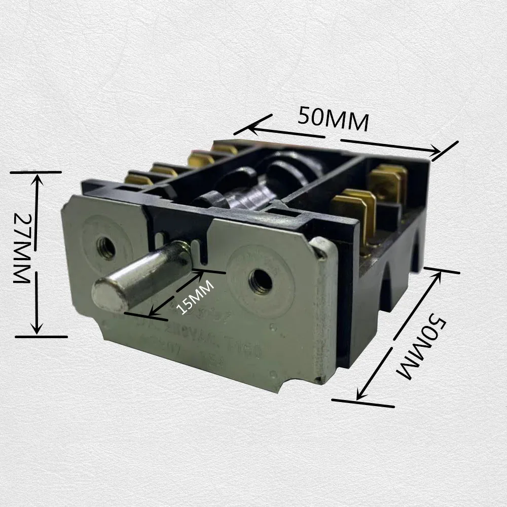 Nuovo 360 gradi di rotazione della manopola di Alimentazione Elettrica Interruttore 20A 16A 250 V interruttore marcia Multi gamma stufa forno interruttore