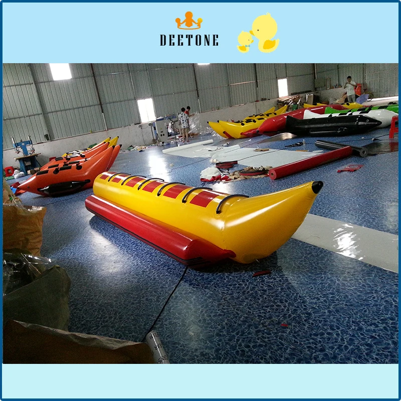 High quality and cheap 6 - seat inflatable banana boat for sale, complimentary pump