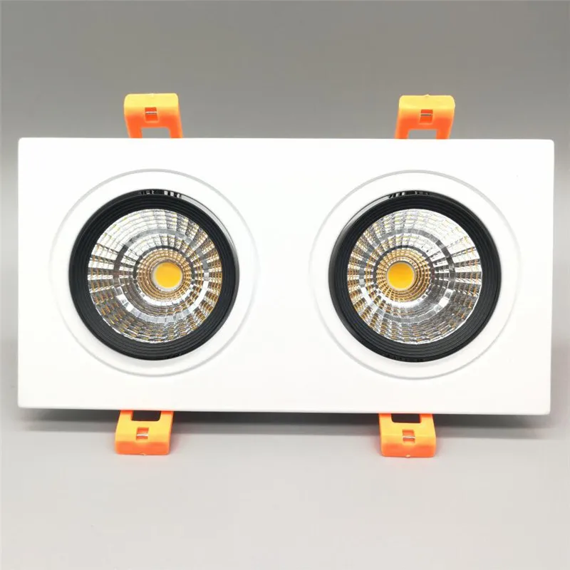 2X10W  Double LED COB Ceiling downlight Recessed Cabinet Lamp AC100-245V For Living Room illumination energy-saving