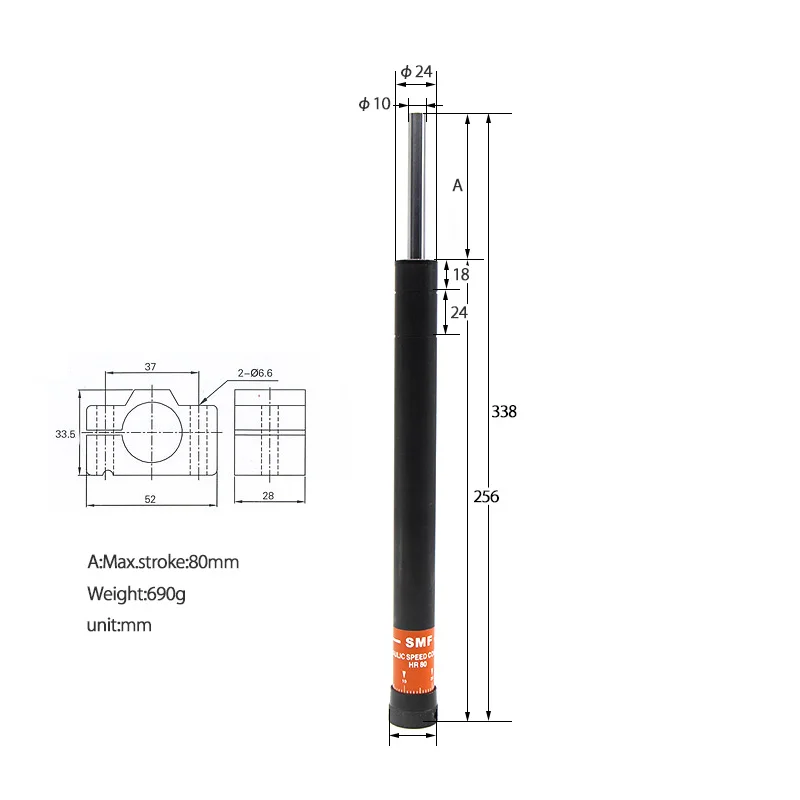 Shock Absorber Adjustable Oil Pressure Buffer HR80/SR80 Hydraulic Stable