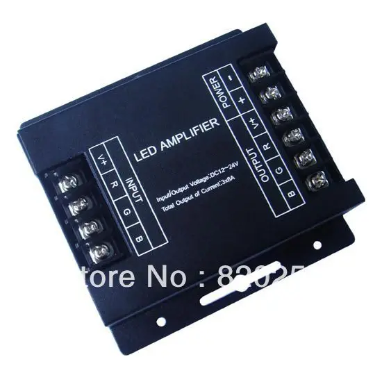 DHL EMS free shipping 10pcs lot RGB led amplifier DC12V-24V 8A*3 channel, 12V 288W