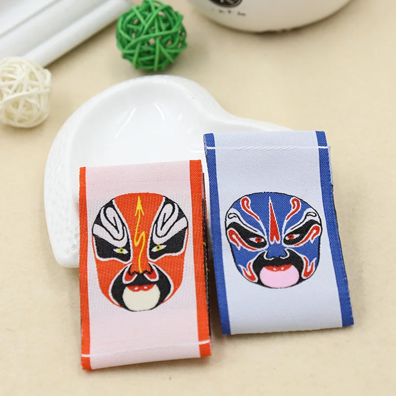 

Peking Opera made clothing trademark custom custom label free factory direct wholesale support