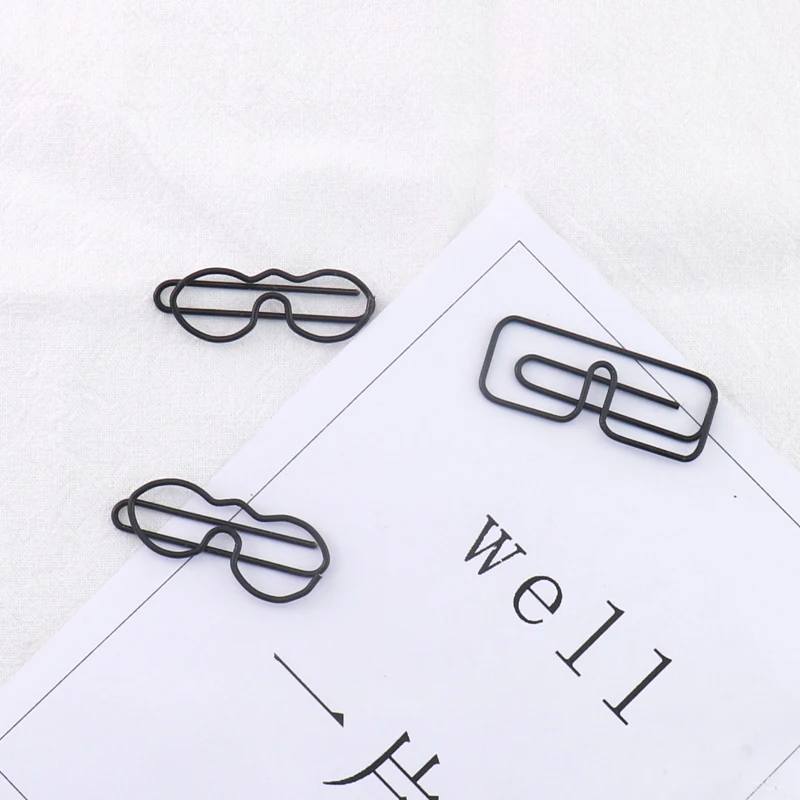 

TUTU (Price/20 Clips) Officeship Glasses Shaped Paper Clips Funny Kawaii Bookmark Office School Stationery Marking Clips H0161