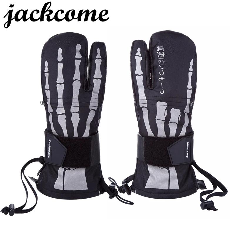 JACKCOME Five Finger Design Warm and Comfortable Waterproof Windproof Skiing    Snowboard Snowmobile Gloves