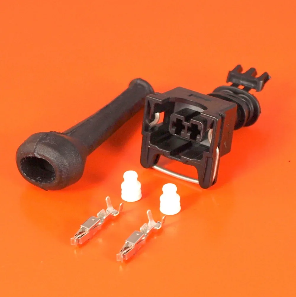 5/10/50/100pcs/lot AMP/TYCO 2 Pin/Way Junior Power Timer JPT EV1 Connector Plug With Terminals Boot and Cable Seals
