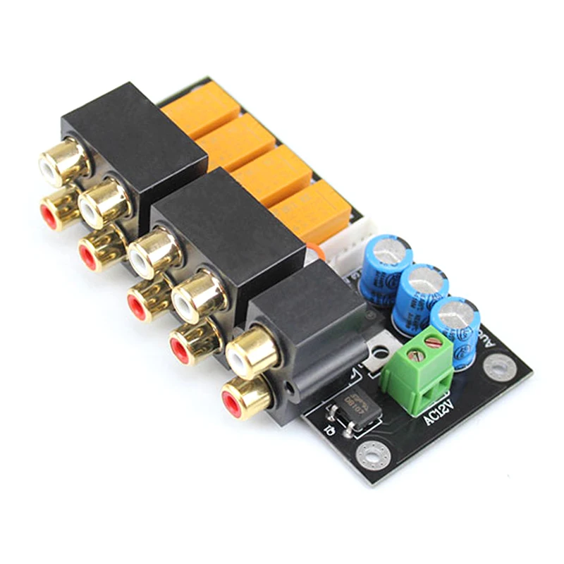 AIYIMA RCA Audio Schalter Eingang Auswahl Bord Lotus Sitz Stereo Relais 4-way Audio Eingang Signal Selector Schalt Verstärker DIY