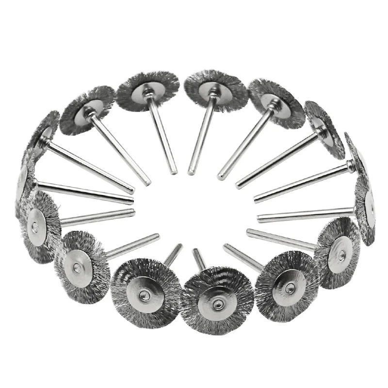 45pcs mini rotary escova de arame roda de arame de aço inoxidável pequenas escovas de arame conjunto de acessórios para dremel mini broca ferramentas rotativas