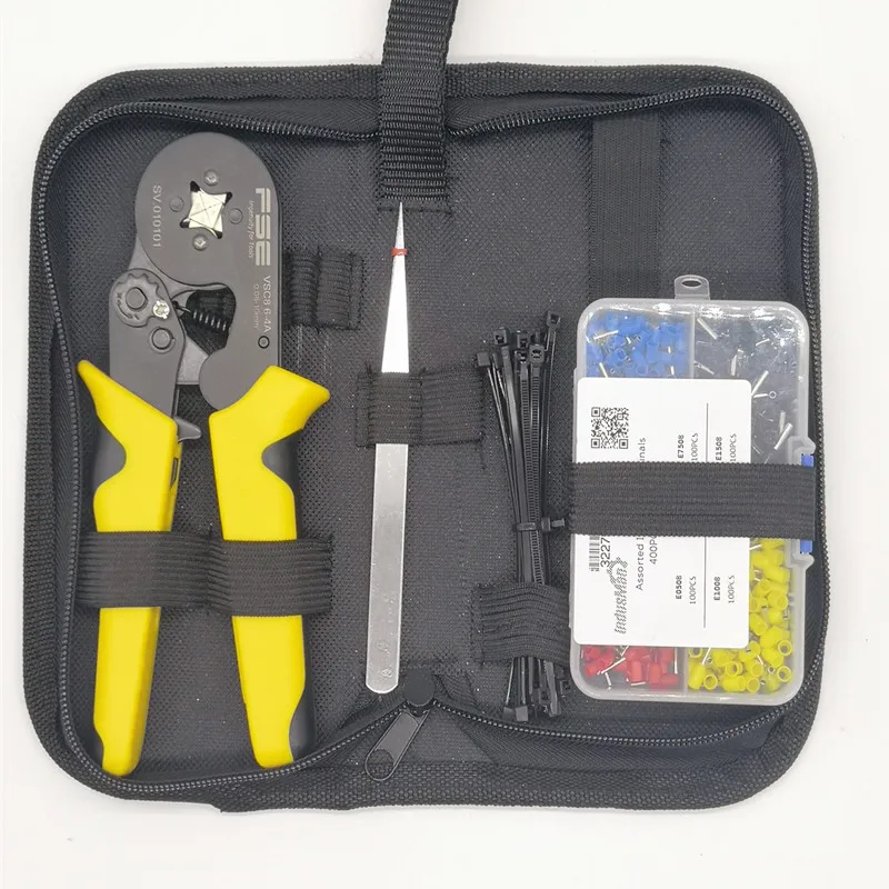 

HSC86-4 Wire Cable Tube Terminals Crimping Pliers Multi Hand Tools set crimper kablo kesici pliers