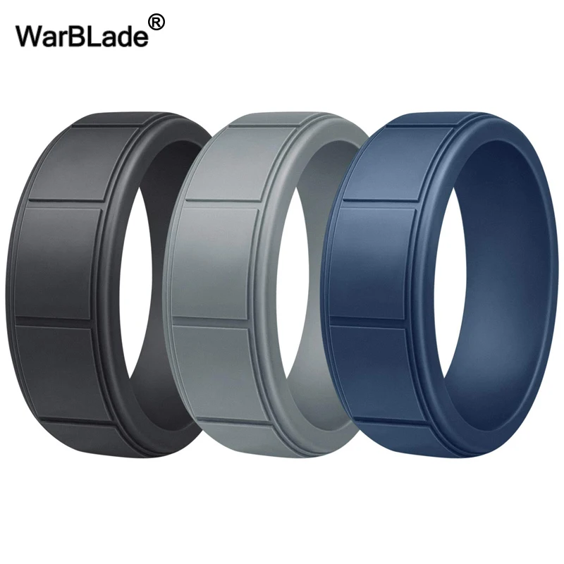 New Food Grade FDA Silicone Rings For Men Wedding Rubber Bands Hypoallergenic Flexible Sports Antibacterial Silicone Finger Ring