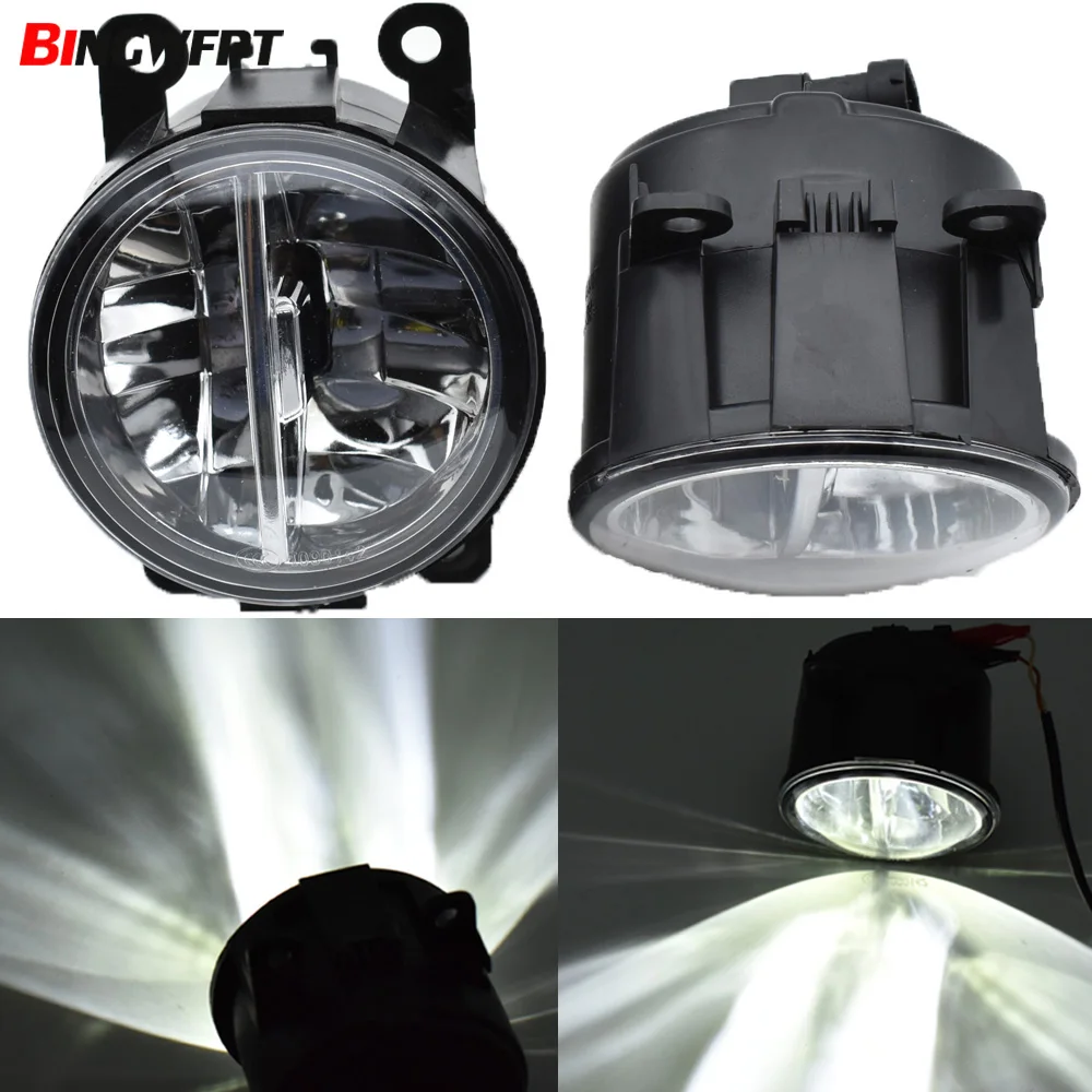 2PCS LED Front Fog Lights Car Styling Round Bumper Halogen fog lamps For Renault Scenic 2 2003 2004 2005 2006-2015