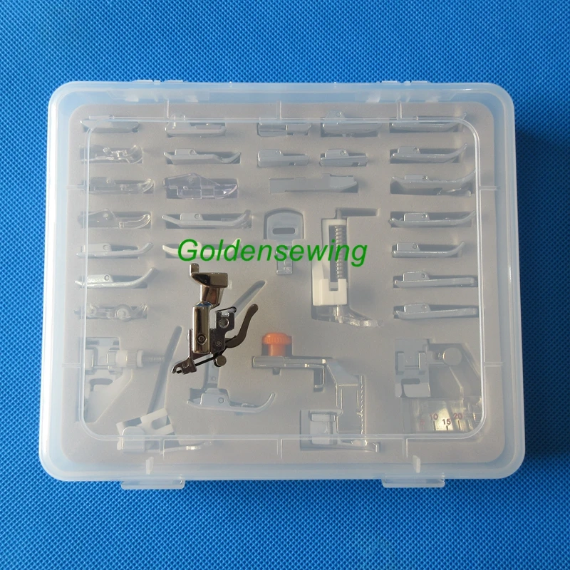 Plastic Box 34 PCS Presser Foot for BERNINA NEW Style Aurora Artista Activa 100