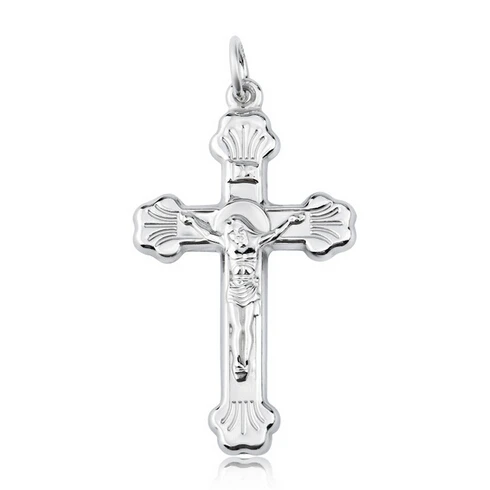 High Quality 100% Solid Genuine 925 Sterling Silver Jesus Cross Pendant Necklace For Men Womens Jewelry Gift + Free Chain